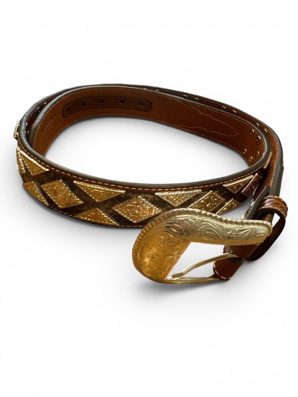 Nocona Brown  Cowhide Leather Western Belt